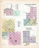 Chautauqua Springs, Elgin, Cedarvale, Peru, Waneta, Kansas State Atlas 1887